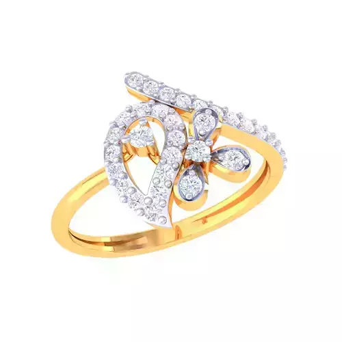 Printable 3D jewelry model of Lady diamond ring