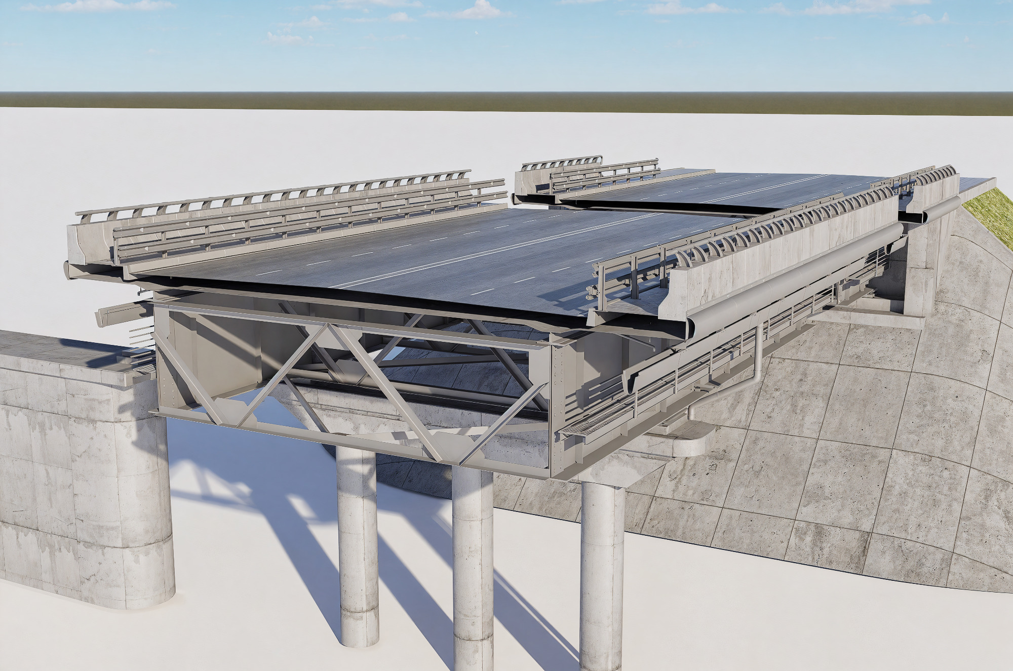 Highway Interchange 3D model 3D model_4