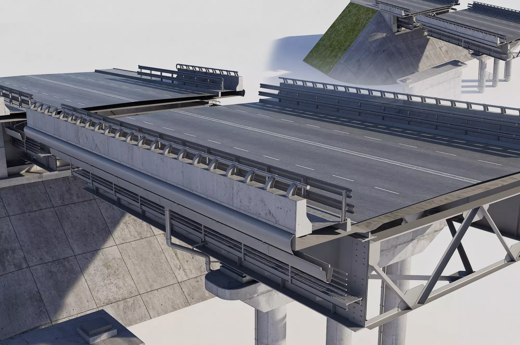 Highway Interchange 3D model 3D model_0