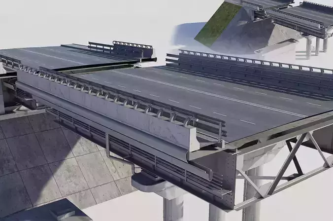 Highway Interchange 3D model 3D model