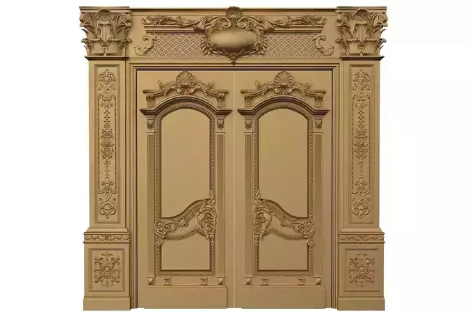 Royal style gold plated classic door A