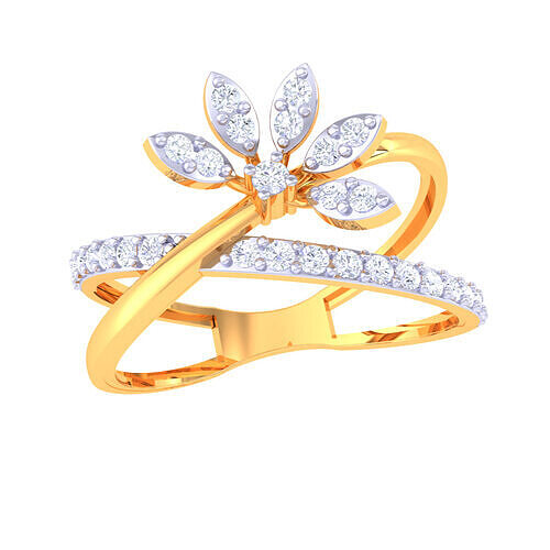 Printable 3D jewelry model of Lady diamond ring 3D print model
