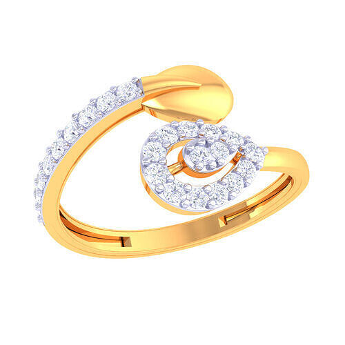 Printable 3D jewelry model of Lady diamond ring 3D print model