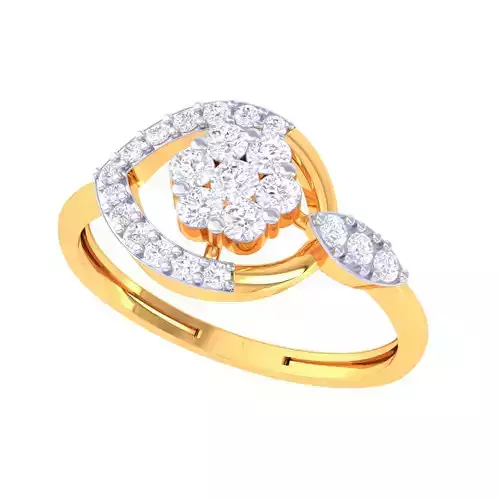 Printable 3D jewelry model of Lady diamond ring