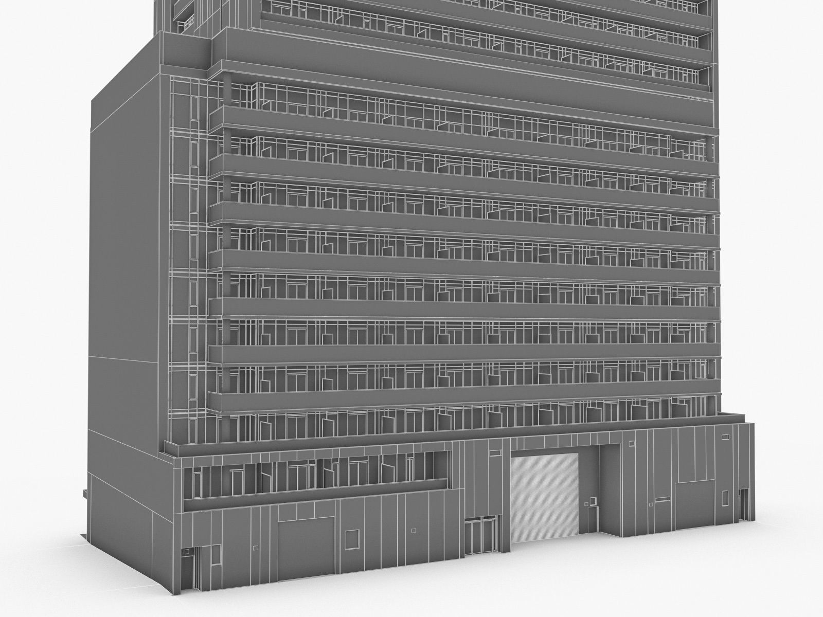 High-rise Buildings Collection 01 Low-poly 3D model_39
