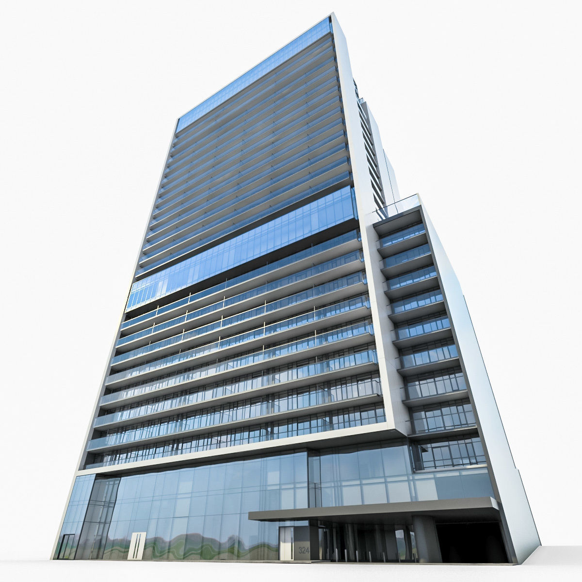 High-rise Buildings Collection 01 Low-poly 3D model_1