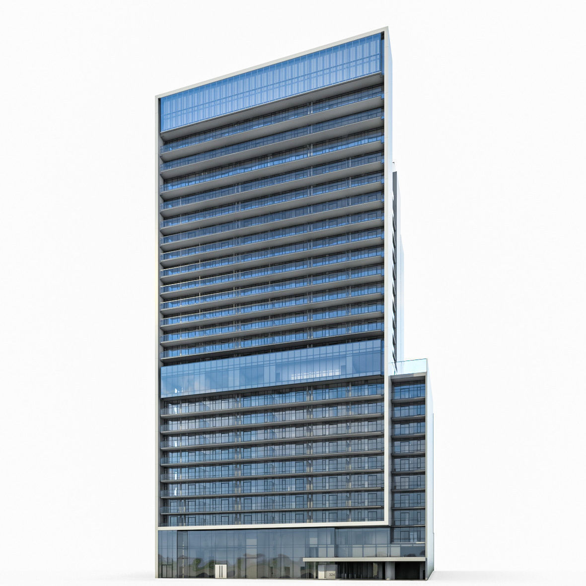 High-rise Buildings Collection 01 Low-poly 3D model_2