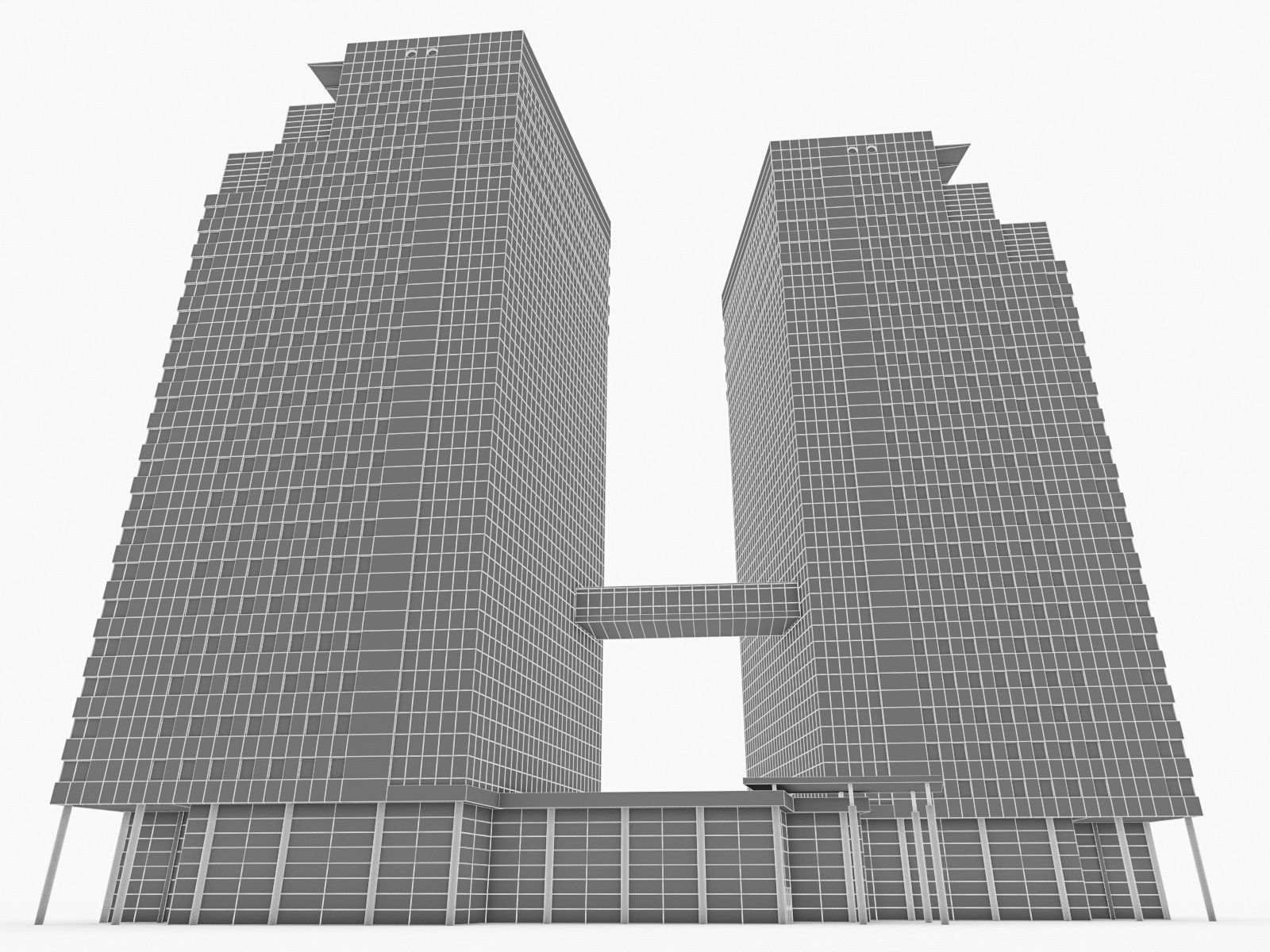 High-rise Buildings Collection 01 Low-poly 3D model_52