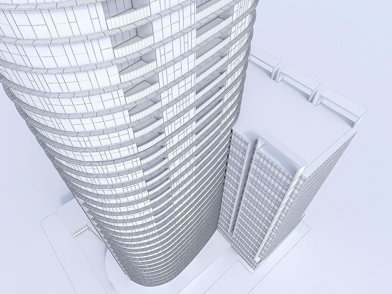High-rise Buildings Collection 01 Low-poly 3D model_28
