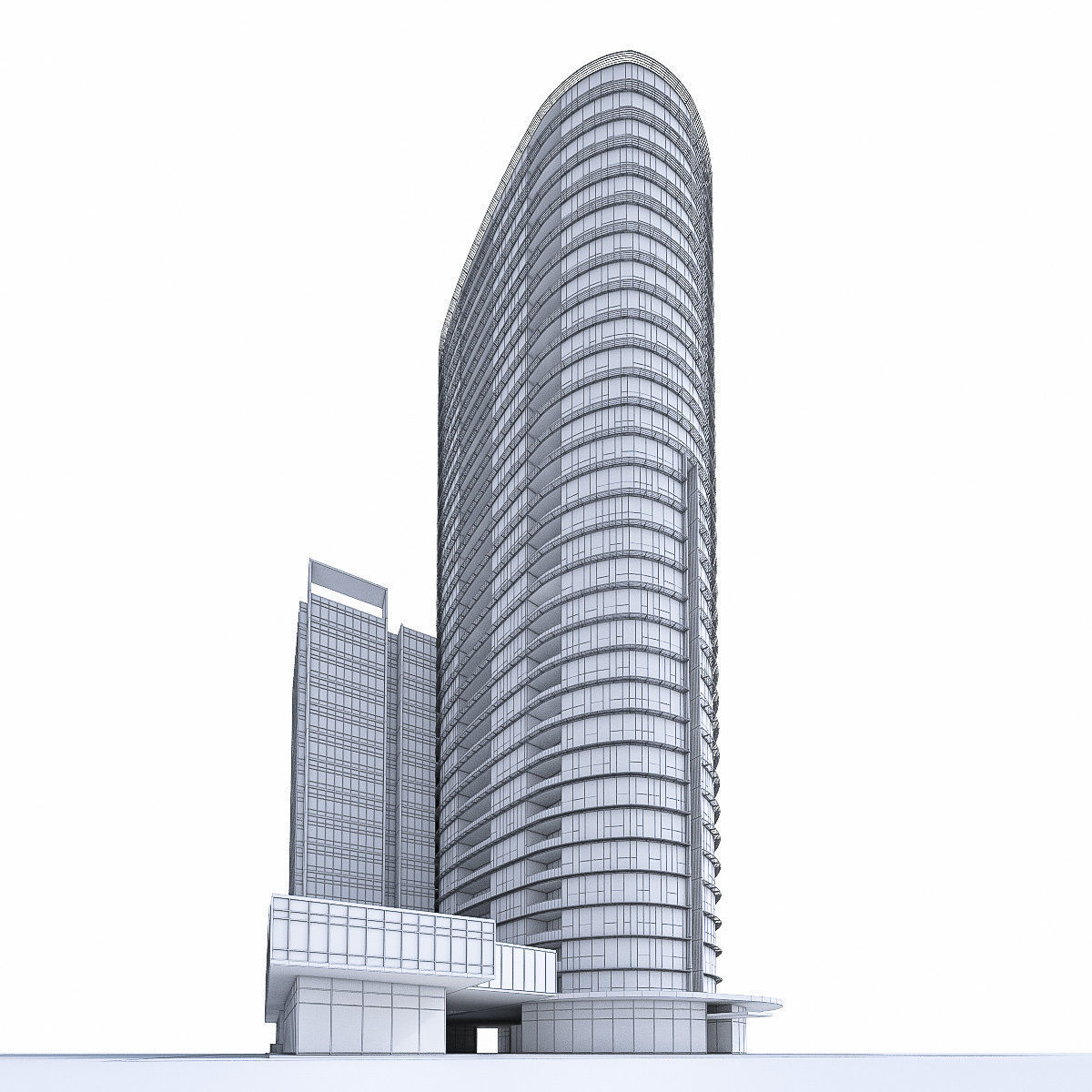 High-rise Buildings Collection 01 Low-poly 3D model_26