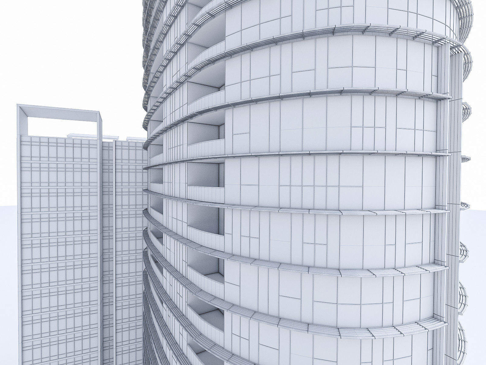 High-rise Buildings Collection 01 Low-poly 3D model_27