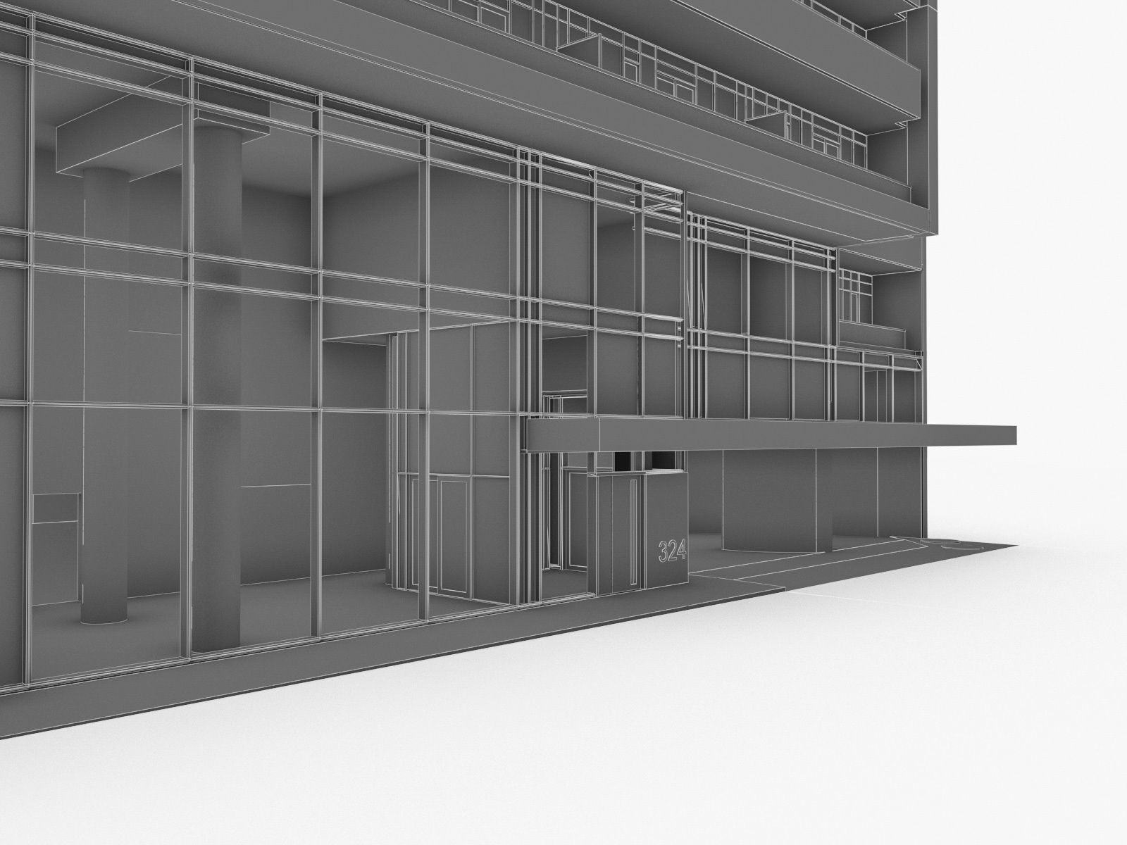 High-rise Buildings Collection 01 Low-poly 3D model_43