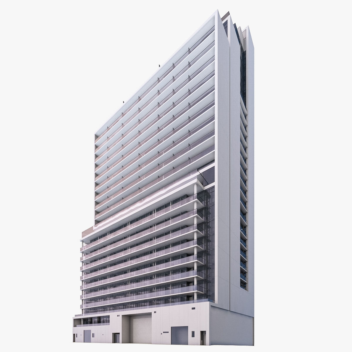 High-rise Buildings Collection 01 Low-poly 3D model_3