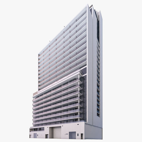 High-rise Buildings Collection 01 Low-poly 3D model 4