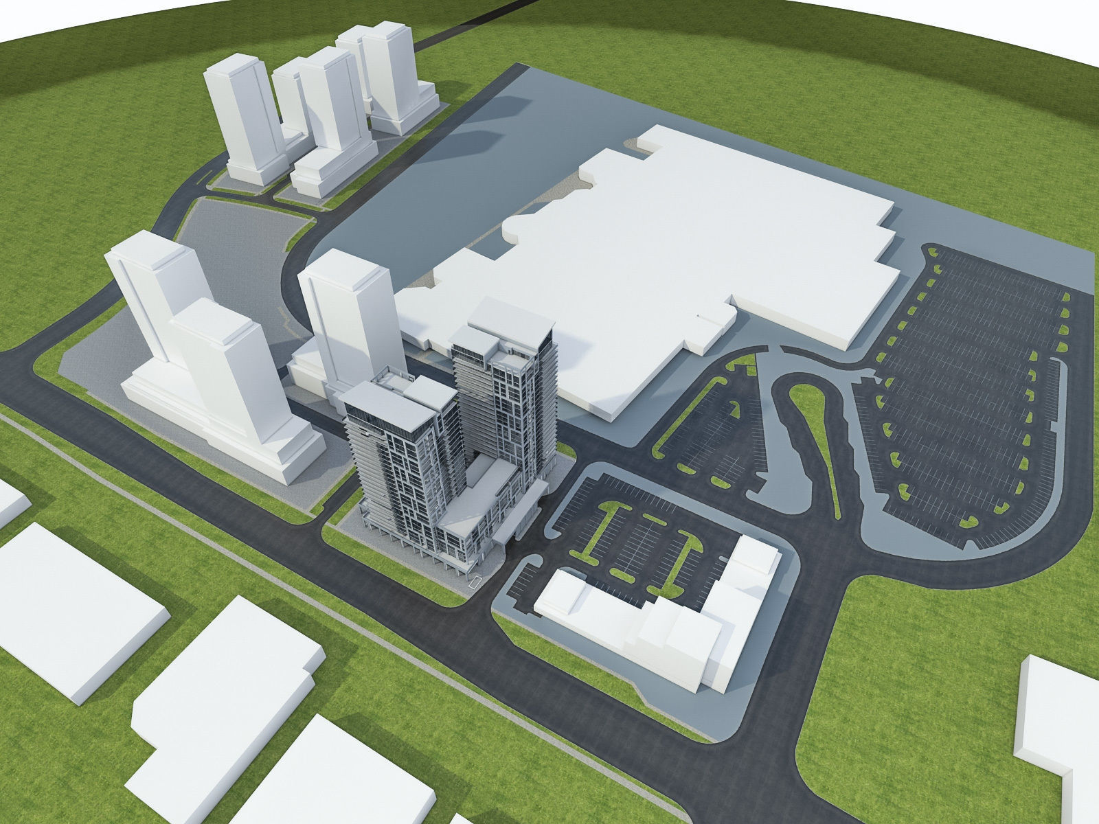 High-rise Buildings Collection 01 Low-poly 3D model_24