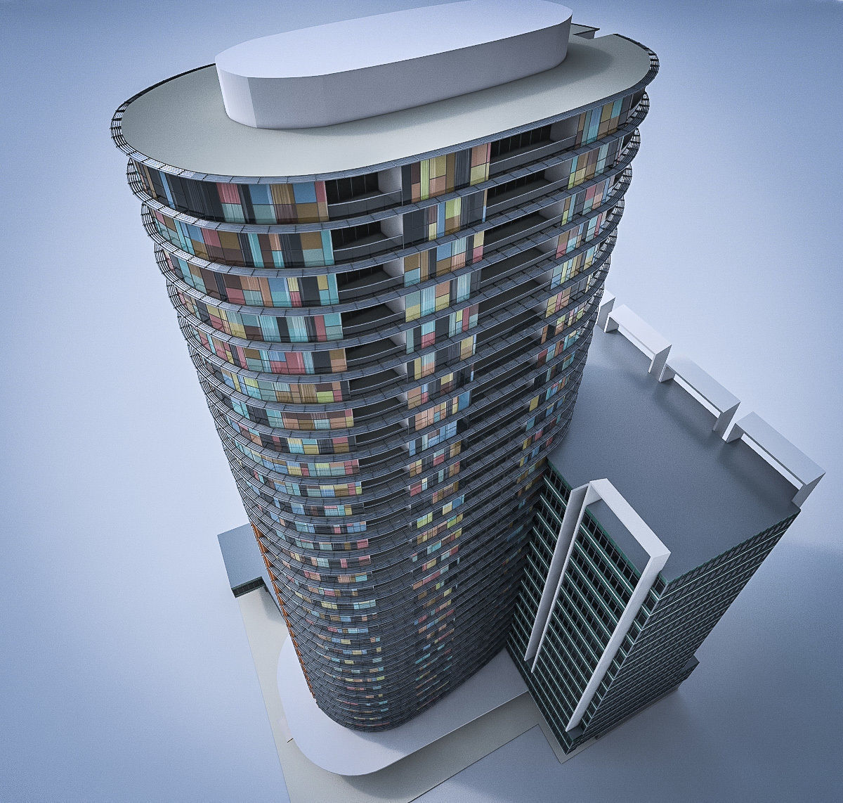High-rise Buildings Collection 01 Low-poly 3D model_17