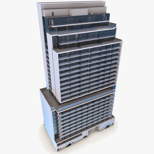 High-rise Buildings Collection 01 Low-poly 3D model 5