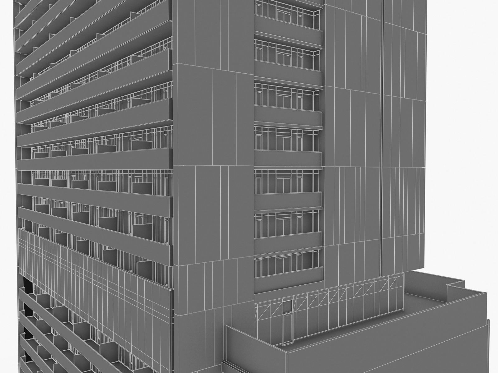 High-rise Buildings Collection 01 Low-poly 3D model_41