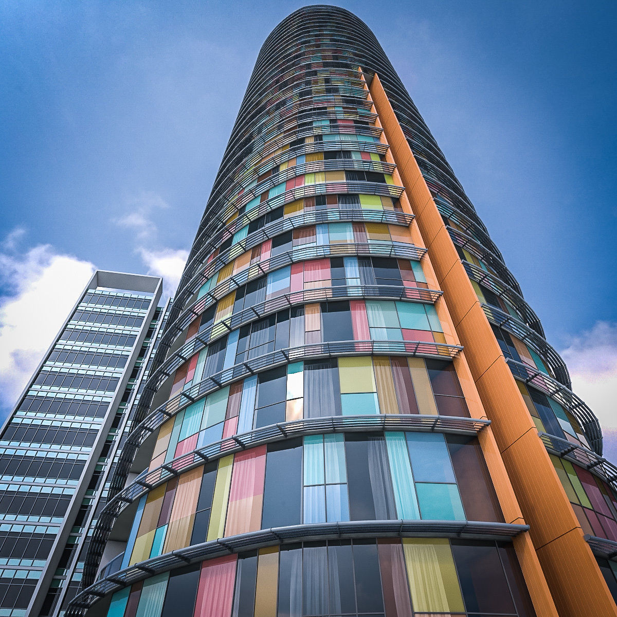 High-rise Buildings Collection 01 Low-poly 3D model_13