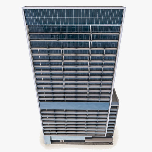 High-rise Buildings Collection 01 Low-poly 3D model 6