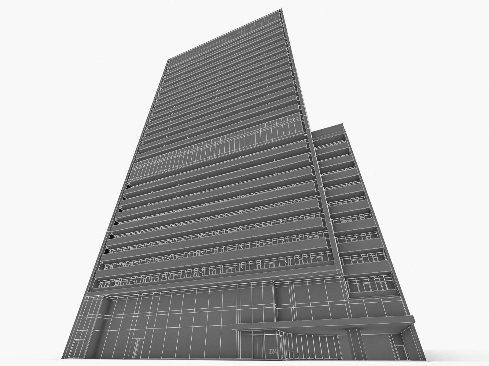 High-rise Buildings Collection 01 Low-poly 3D model_44