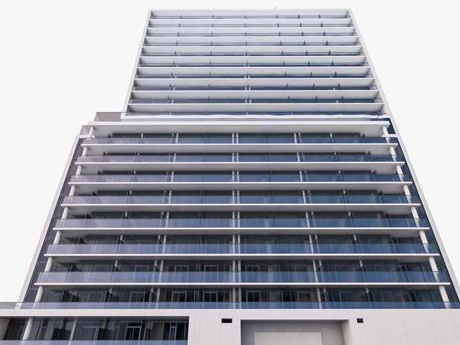 High-rise Buildings Collection 01 Low-poly 3D model 7