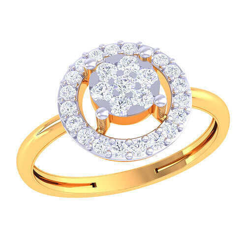 Printable 3D jewelry model of Lady diamond ring 3D print model