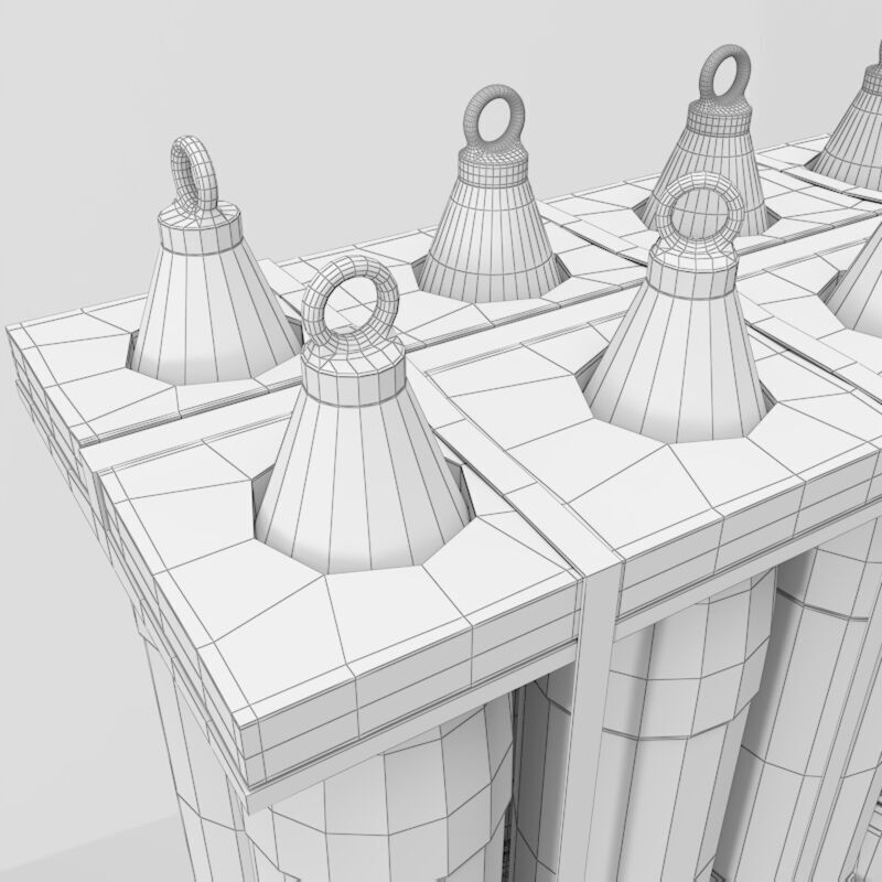 Military Artillery Shells 155mm in Transport Pallet Low-poly 3D model_13