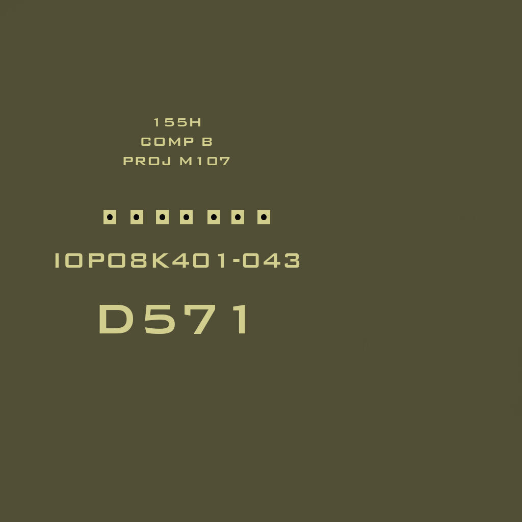 Military Artillery Shells 155mm in Transport Pallet Low-poly 3D model_21