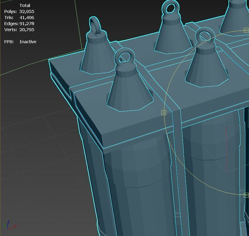 Military Artillery Shells 155mm in Transport Pallet Low-poly 3D model_18