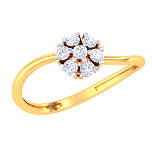 Printable 3D jewelry model of Lady diamond ring 3D print model