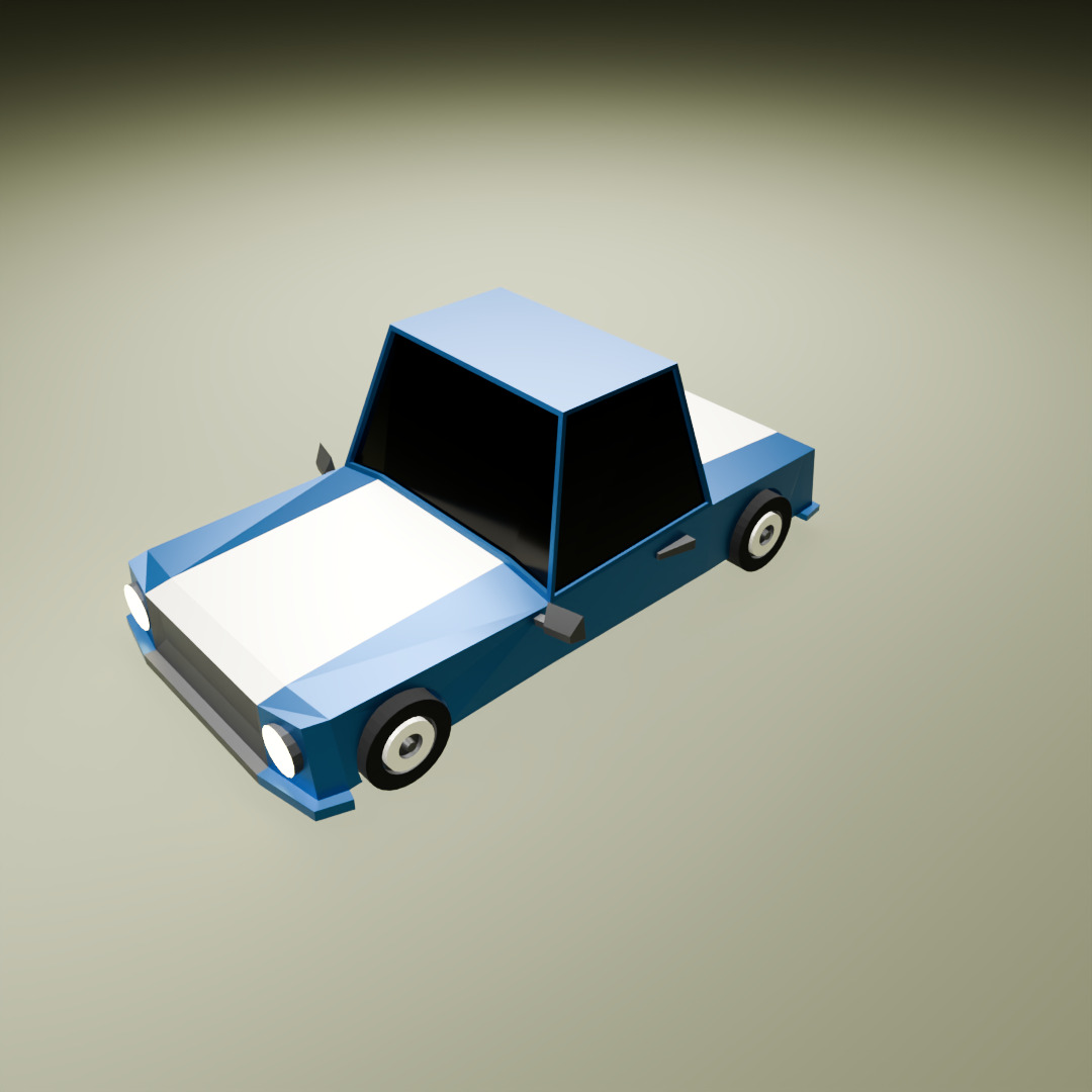 Low Poly Car 3D Model 3D model_9