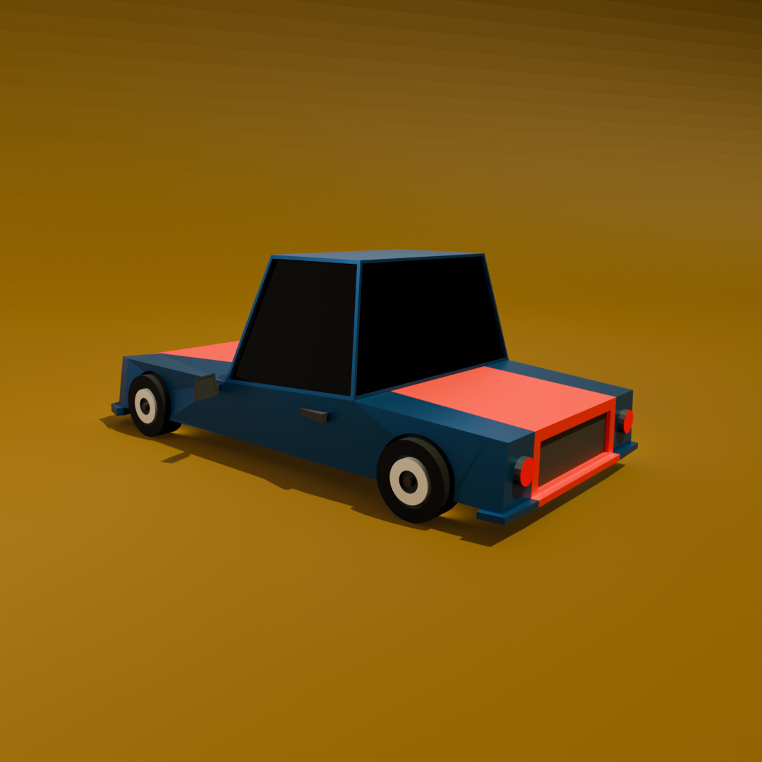 Low Poly Car 3D Model 3D model_4