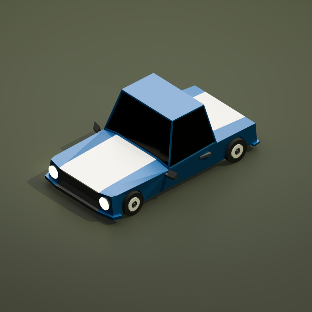 Low Poly Car 3D Model 3D model_3