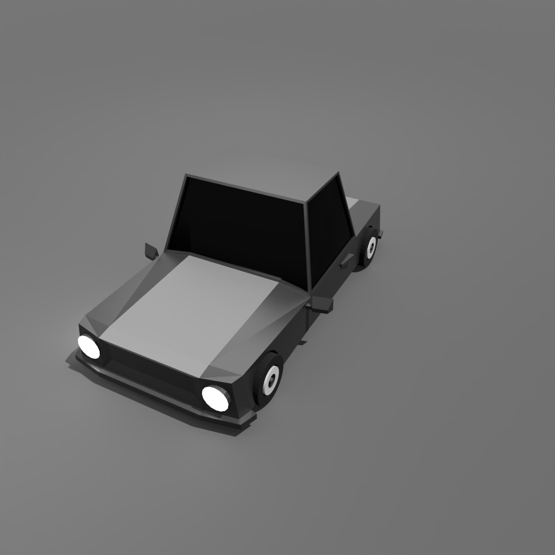 Low Poly Car 3D Model 3D model_1
