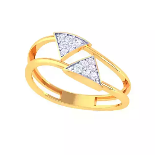 Printable 3D jewelry model of Lady diamond ring