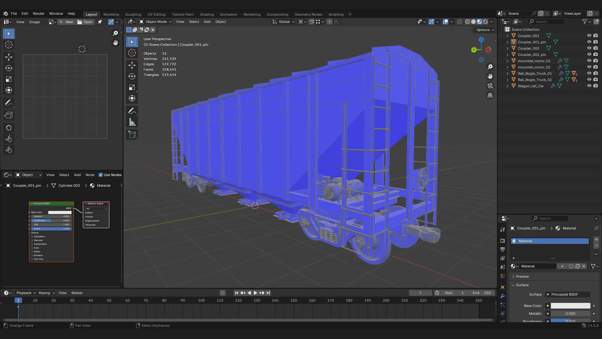 freight rail grain hopper train wagon 3d model 3D model_3