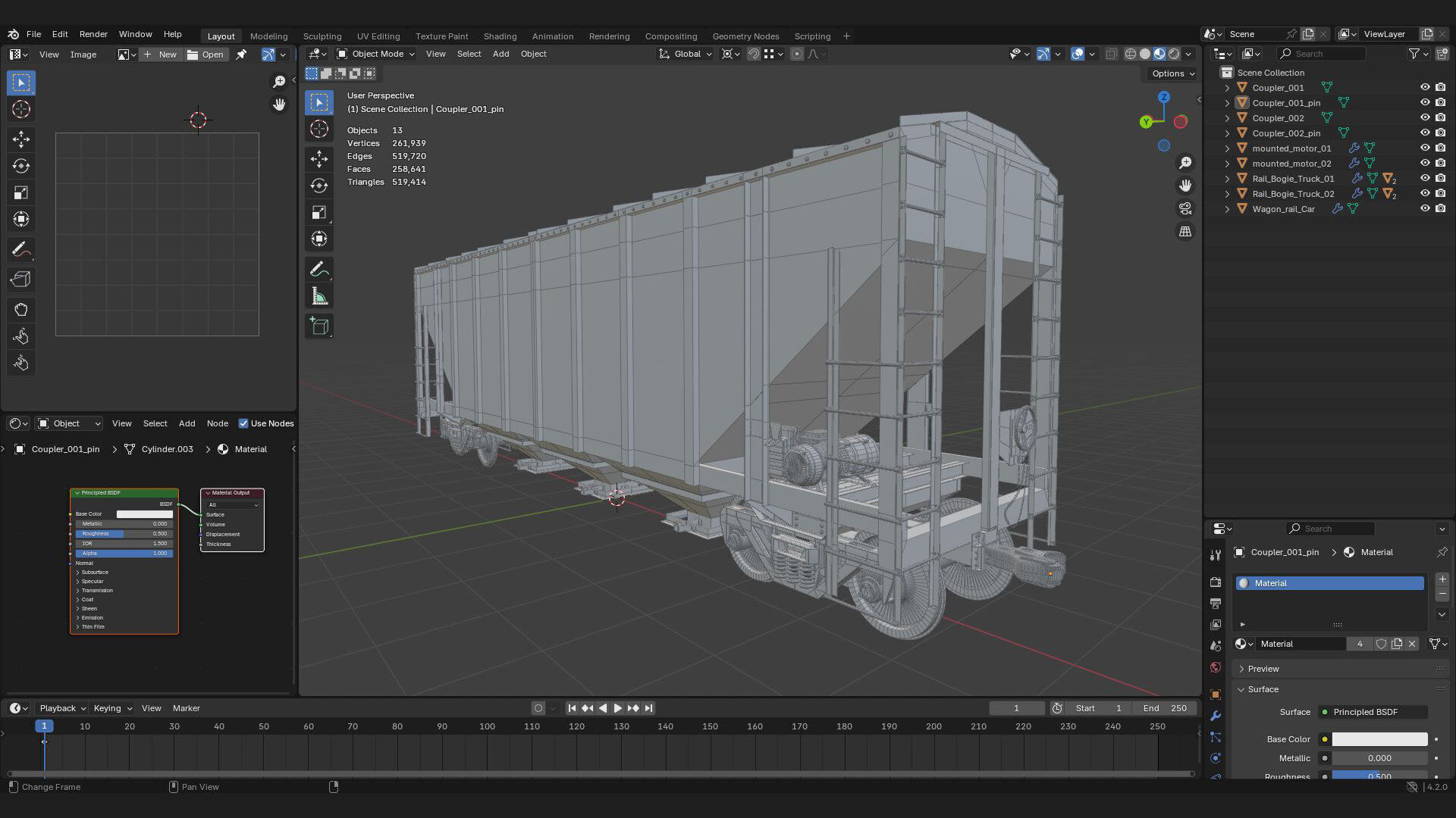 freight rail grain hopper train wagon 3d model 3D model_4