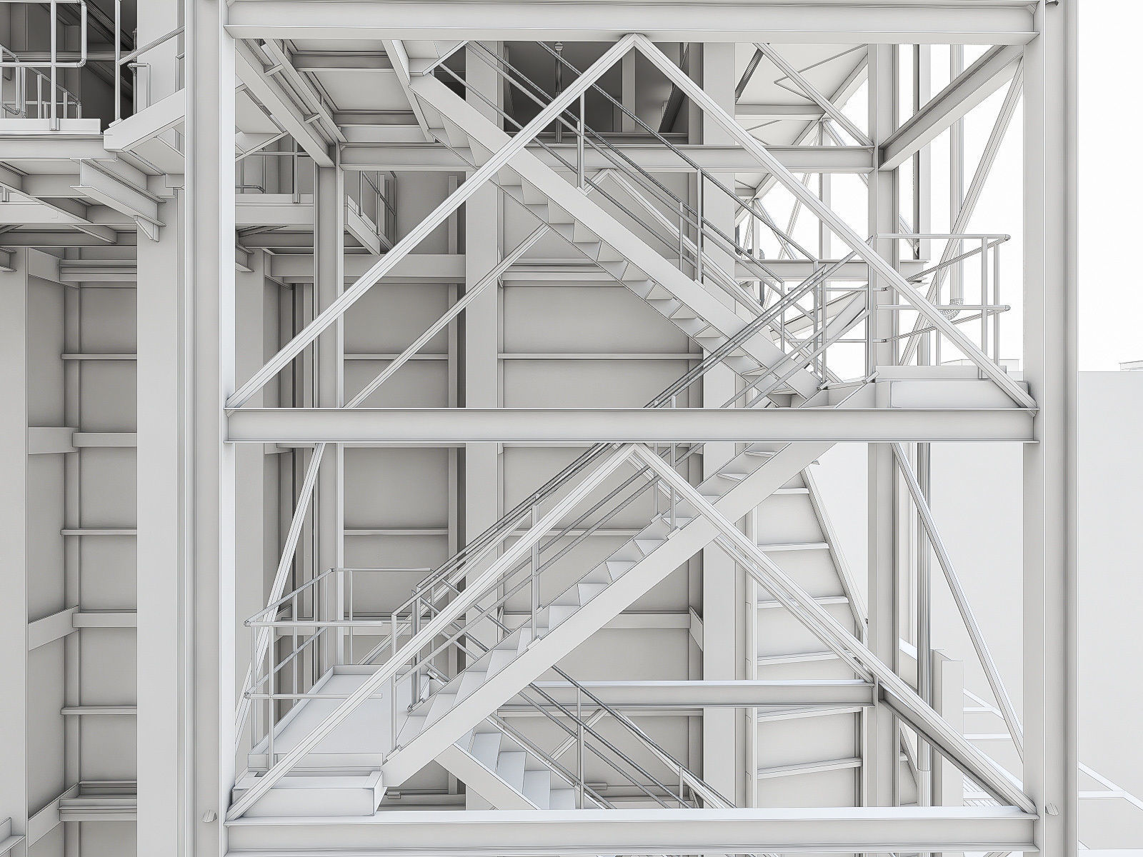 Gas Turbine Plant - Full Set Low-poly 3D model_56