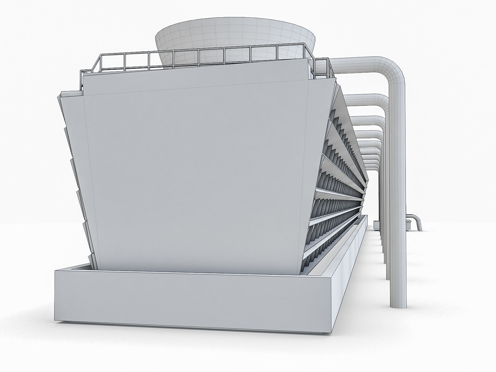 Gas Turbine Plant - Full Set Low-poly 3D model_19