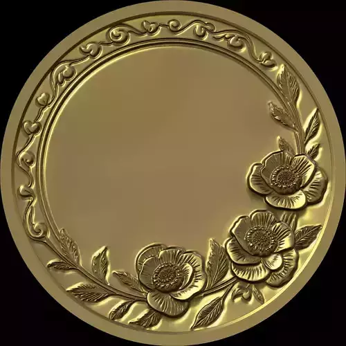 Blossom Harmony Relief - Floral Decorative Medallion 