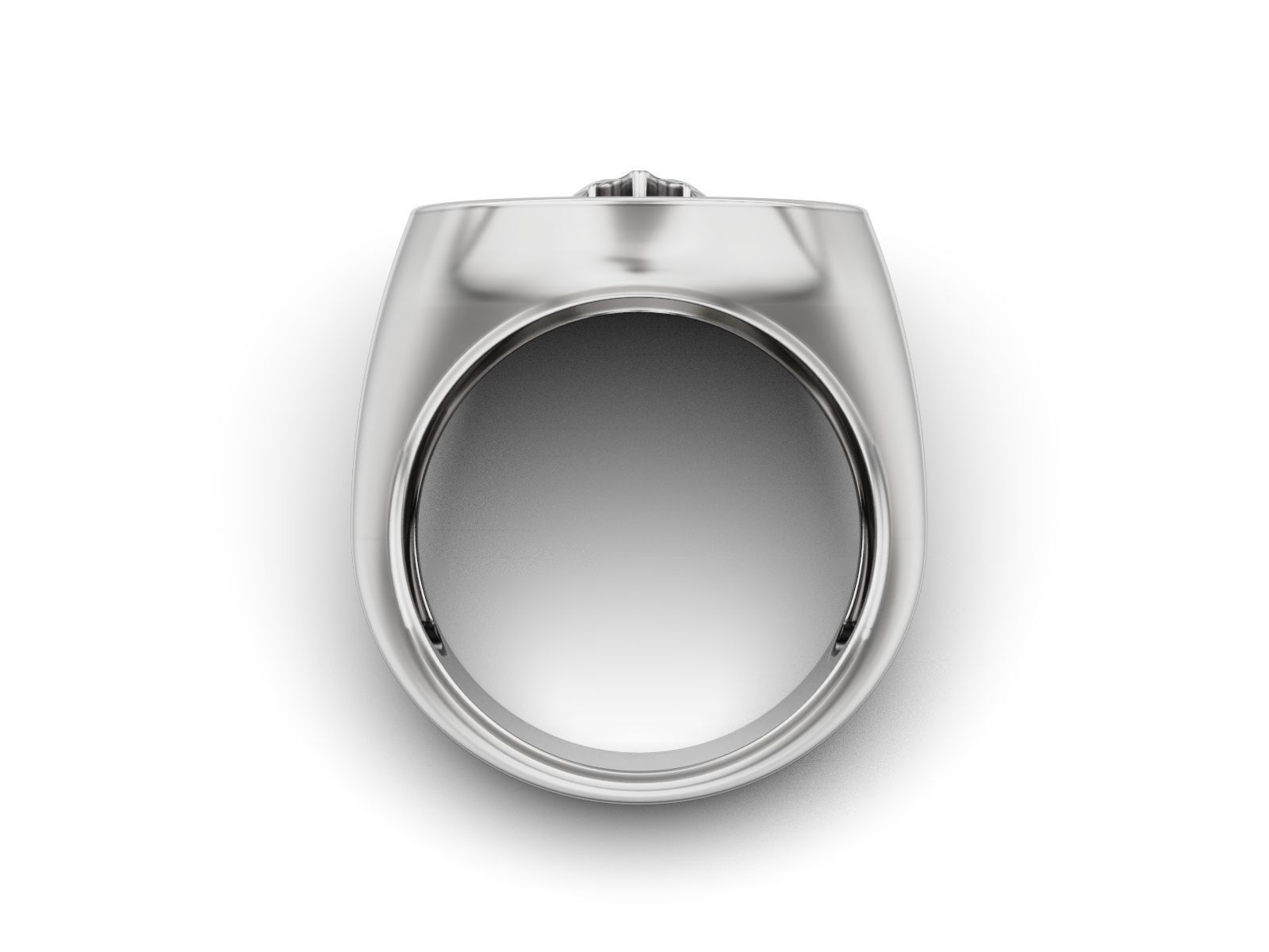 Skull Crown Signet Ring 3D print model_9