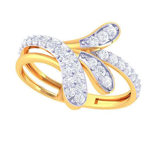 Printable 3D jewelry model of Lady diamond ring 3D print model