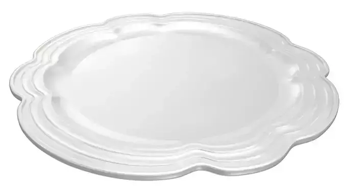 Flower-shaped steak plate 12in 3D model