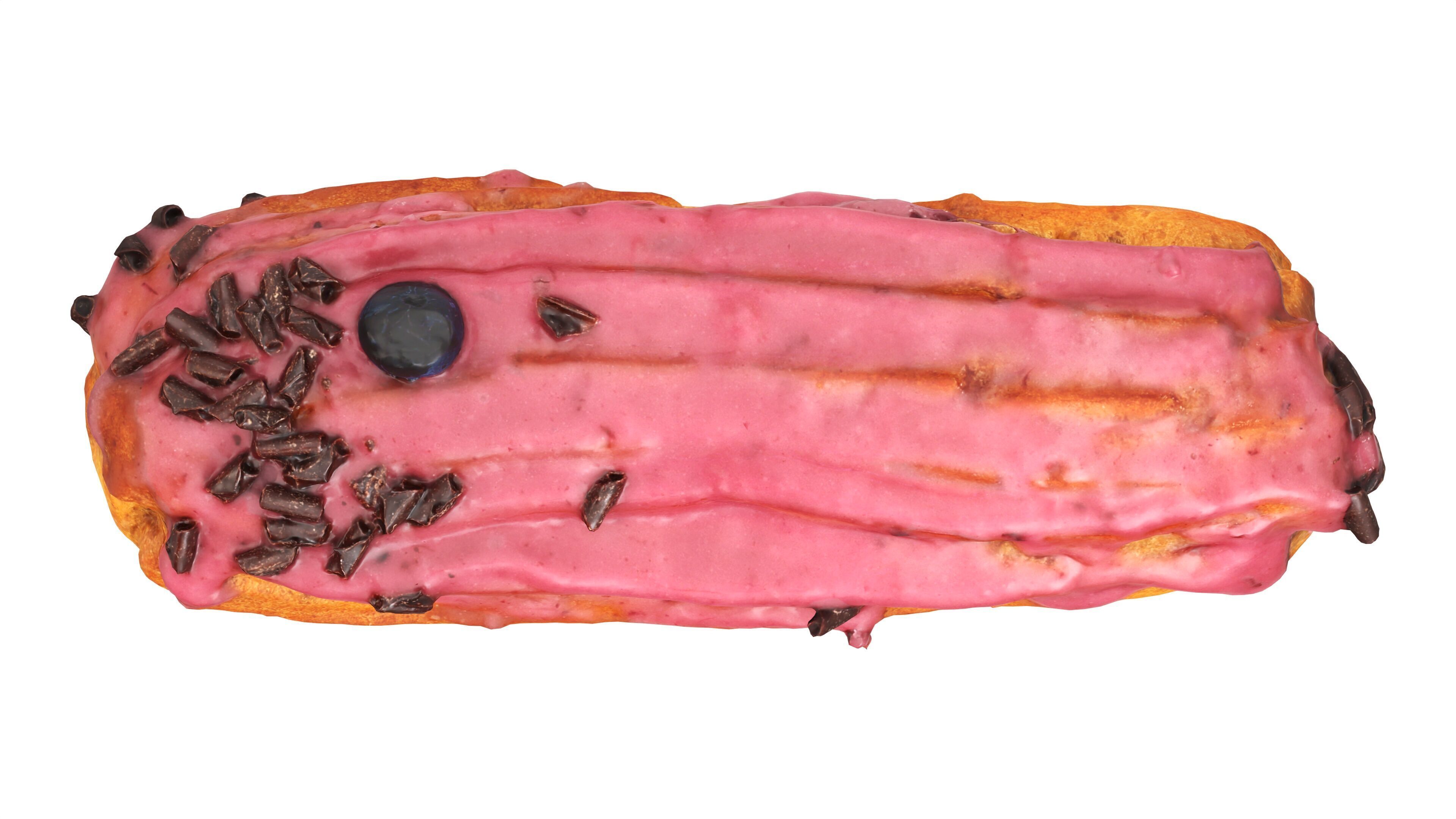 Blueberry eclair Low-poly 3D model_5