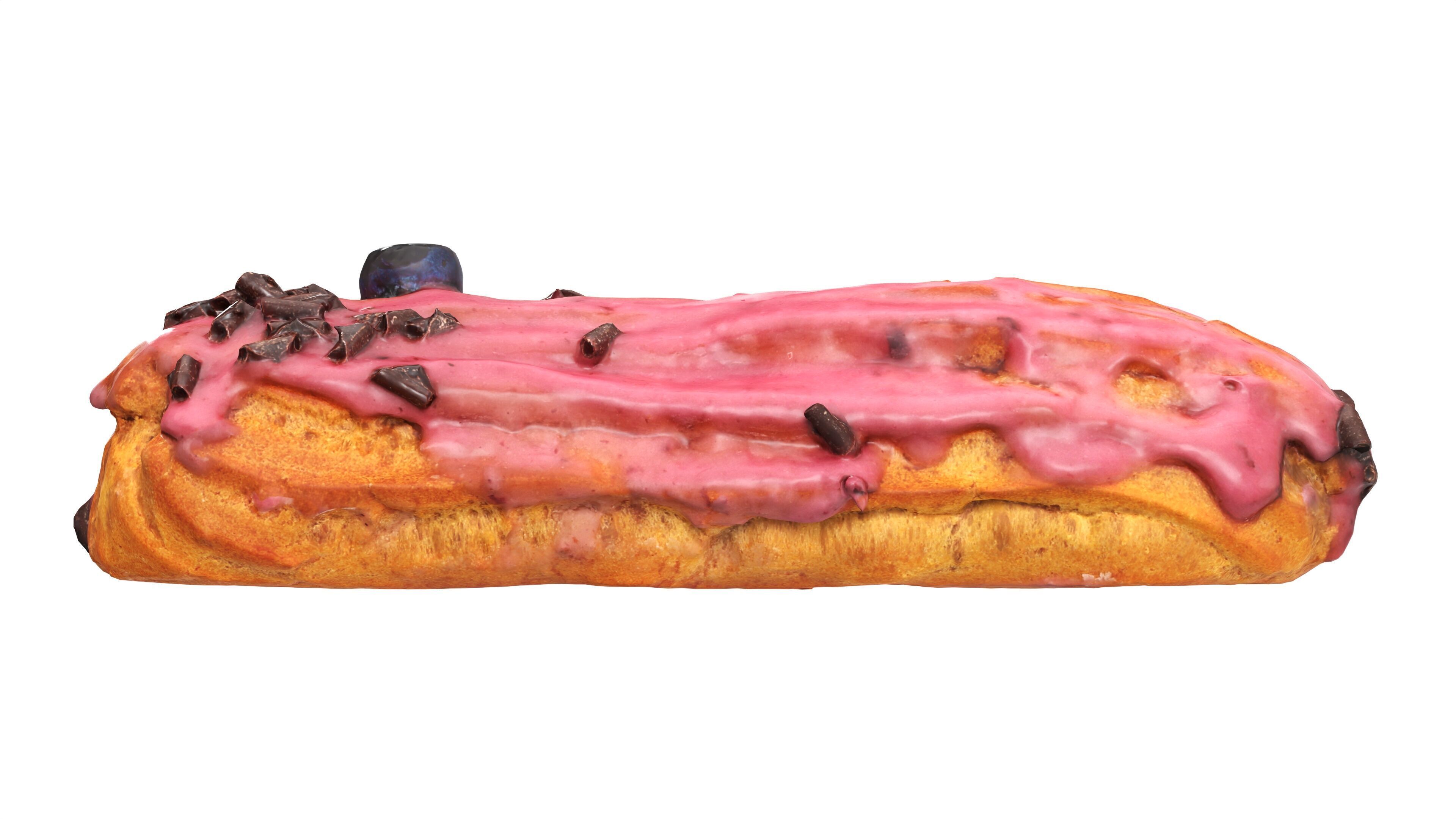 Blueberry eclair Low-poly 3D model_4