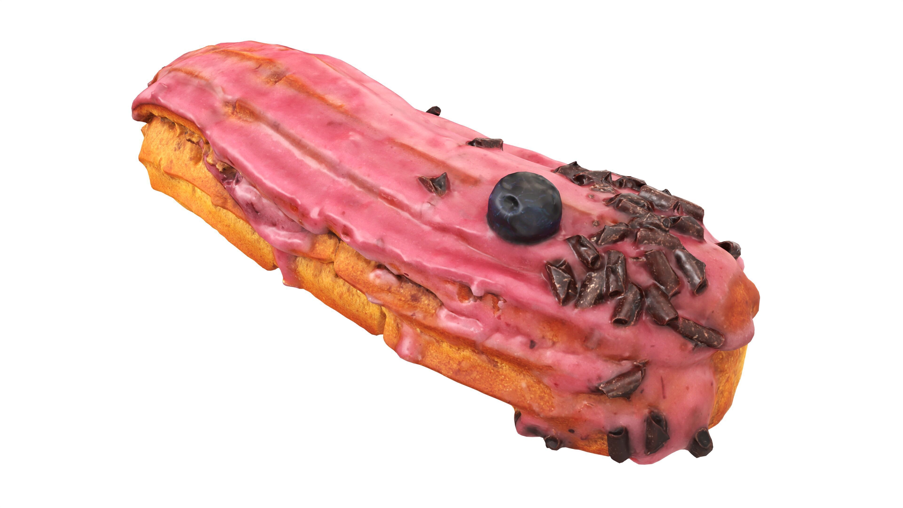 Blueberry eclair Low-poly 3D model_2