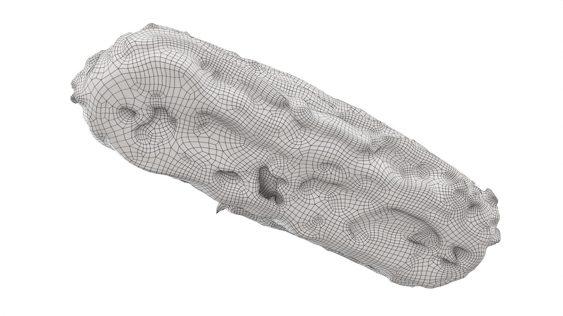 Blueberry eclair Low-poly 3D model_7