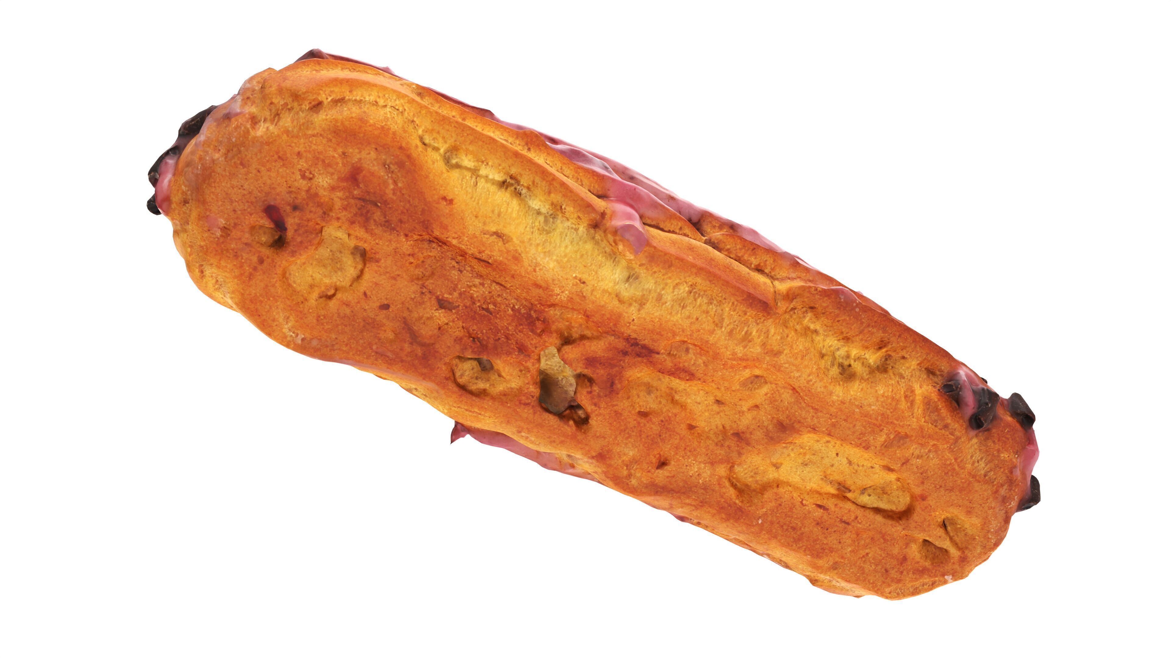 Blueberry eclair Low-poly 3D model_3