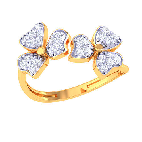 Printable 3D jewelry model of Lady diamond ring 3D print model